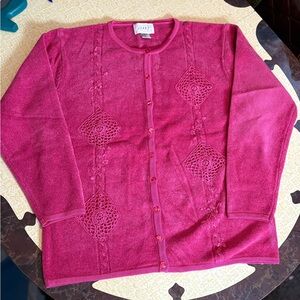 Vintage Elegant Pink Sweater